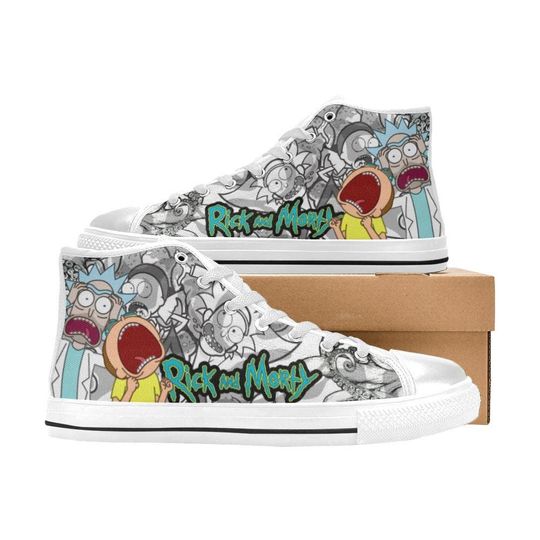 Rick and Rickandmorty High Top Shoes Sneakers, Birthday Gift for Him Her