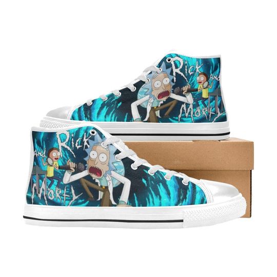 Discover Rick and Rickandmorty High Top Shoes Sneakers, Birthday Gift for Him Her