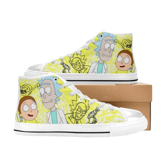 Discover Rick and Rickandmorty High Top Shoes Sneakers, Birthday Gift for Him Her