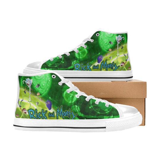 Discover Rick and Rickandmorty High Top Shoes Sneakers, Birthday Gift for Him Her