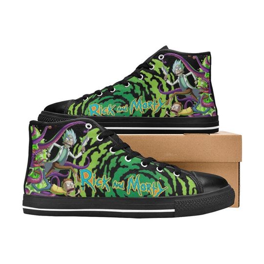 Discover Rick and Rickandmorty High Top Shoes Sneakers, Birthday Gift for Him Her