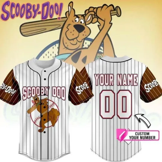 Discover Personalized Scooby Doo Custom Name Jersey Baseball Shirt
