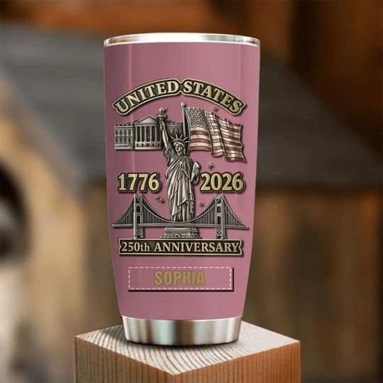 Discover Personalized 250th Anniversary Tumbler, Mug, USA Semiquincentennial 1776-2026 Gift Patriotic American Flag, 250 Years Of Freedom Tumbler