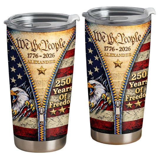 Discover We The People 1776-2026 250 Years Of Freedom Tumbler, We The People, Eagle And Stars Tumbler, Gift For Patriots And Veterans, American Flag
