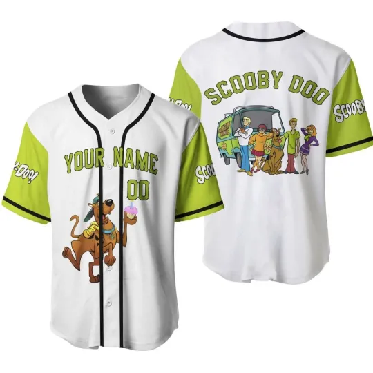 Personalized Sport Scooby Doo Cartoon Baseball Jersey Shirt, Men's Jersey