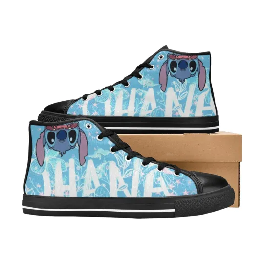 Discover Stitch Ohana High Tops Sneaker Canvas Women Shoes