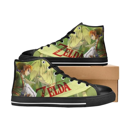 The Legend of Zelda High Top Shoes Sneakers, Birthday Gift for Him Her