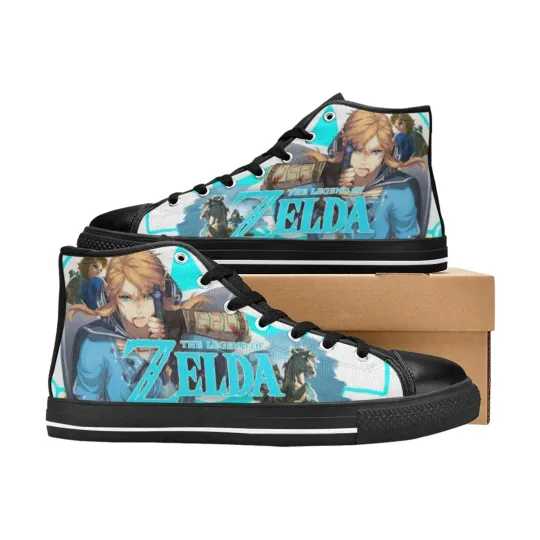 The Legend of Zelda High Top Shoes Sneakers, Birthday Gift for Him Her