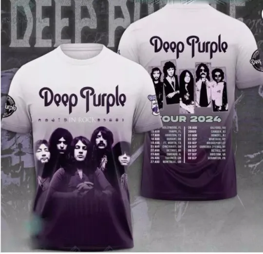 Discover Deep Purple In Rock Tour 3D shirt Gift