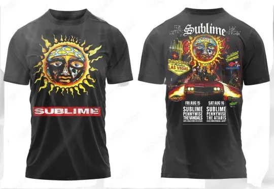 Discover SUBLIME Band Tour 2025 3D Print T-shirts Men, Women Gift Fan