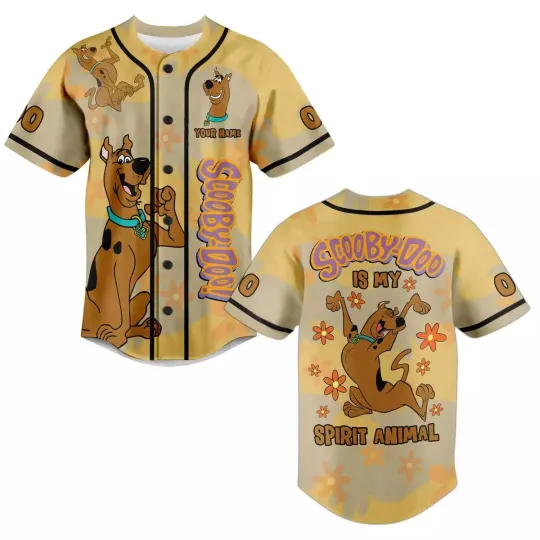 Discover Personalized Scooby Doo Is My Spirit Animal Baseball Jersey Shirt