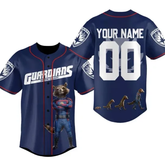Discover Personalized Guardian Of The Galaxy Rocket Raccoon Baseball Jersey Shirt