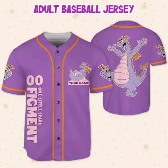 Personalized Figment Little Spark Journey Into 3D Baseball Jersey Shirt