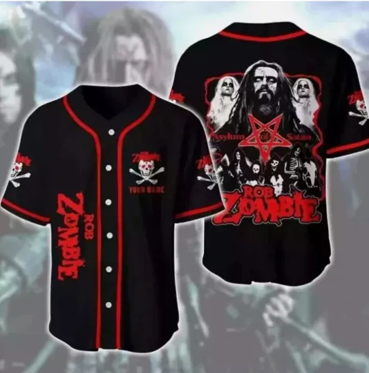 Personalized Rob Zombie Baseball Jersey Shirt, Rob Zombie Gift For Fans