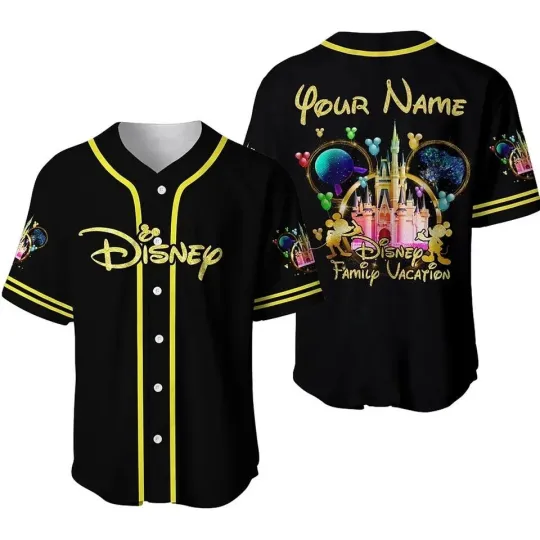 Discover Personalized Disney Family Vacation 3D Baseball Jersey For Baseball Fans