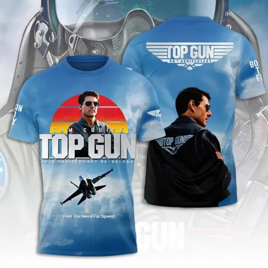 Discover Top Gun 40th Anniversary 2026 AOP 3D T-Shirt S-6XL PP2731