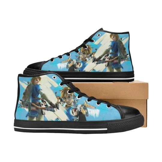The Legend of Zelda High Top Shoes Sneakers, Birthday Gift for Him Her
