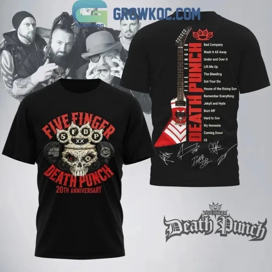 Discover Five Finger Death Punch 20th Anniversary AOP 3D T-Shirt PP2815