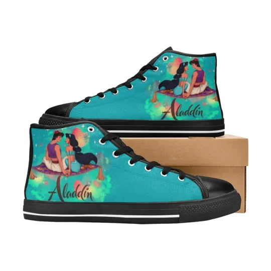 Discover Custom Aladdin High Tops Sneaker Canvas Women Shoes