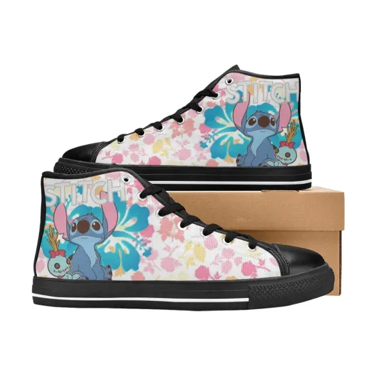 Discover Custom Stitch High Tops Sneaker Canvas Women Shoes