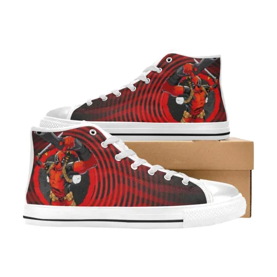 Deadpool High Top Shoes Sneakers, Birthday Gift for Him Her