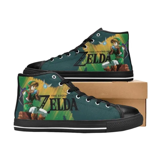 The Legend of Zelda High Top Shoes Sneakers, Birthday Gift for Him Her