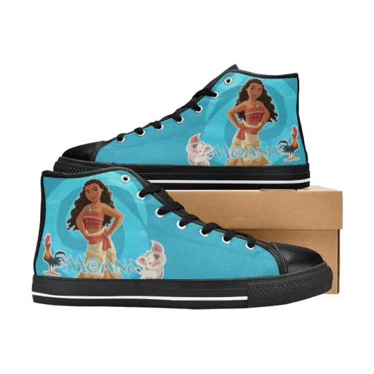 Discover Custom High Tops Sneaker Moana Canvas Women Shoes