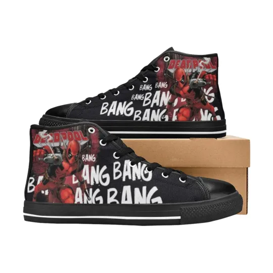 Deadpool High Top Shoes Sneakers, Birthday Gift for Him Her