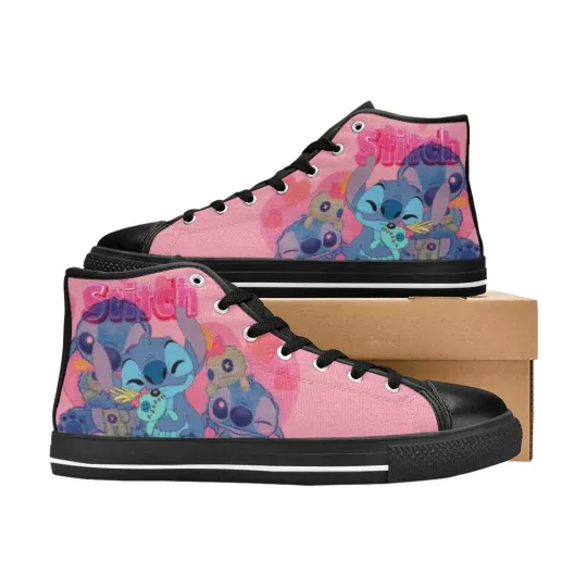 Discover Custom High Tops Stitch Sneaker Canvas Women Shoes