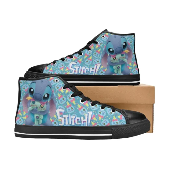 Discover Custom Stitch High Tops Sneaker Canvas Women Shoes