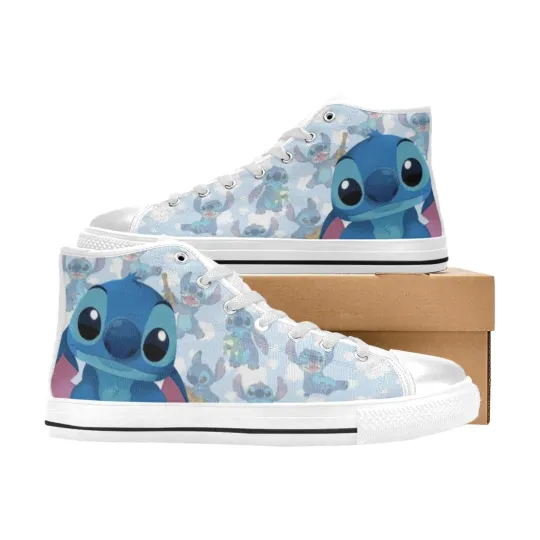 Discover Custom Stitch High Tops Sneaker Canvas Women Shoes