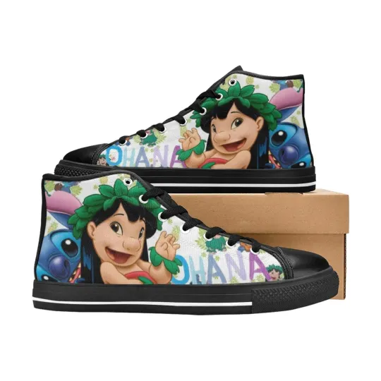Discover Lilo & Stitch High Top Shoes Sneakers, Birthday Gift for Him Her