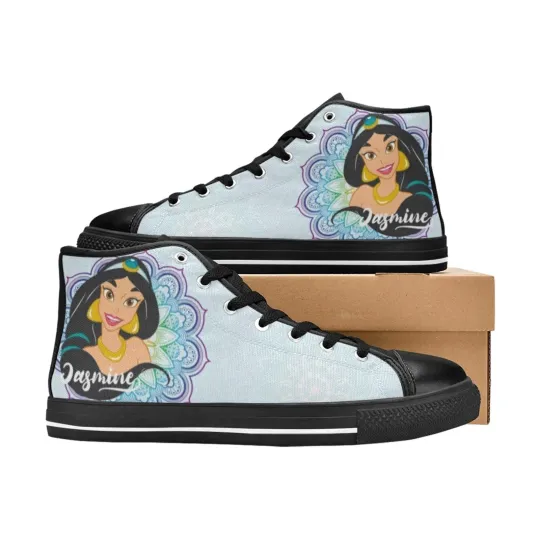 Princess Jasmine High Top Shoes Sneakers, Birthday Gift for Him Her