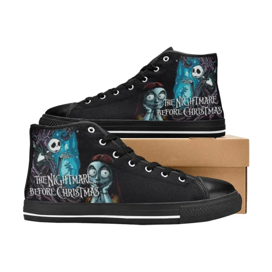 The Nightmare Before Christmas High Top Shoes Sneakers, Birthday Gift for Him Her