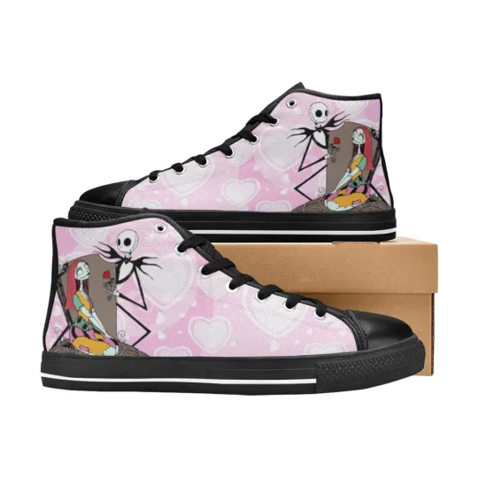 Discover The Nightmare Before Christmas High Top Shoes Sneakers, Birthday Gift for Him Her