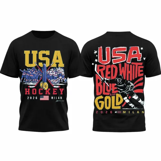 USA Hockey 2026 Olympic Gold Medals All Over Shirt