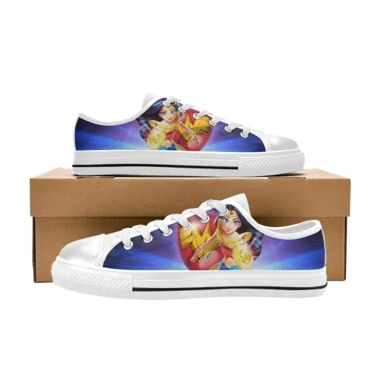 Discover Wonder Women Custom Sneaker Low Tops Canvas Women Shoes