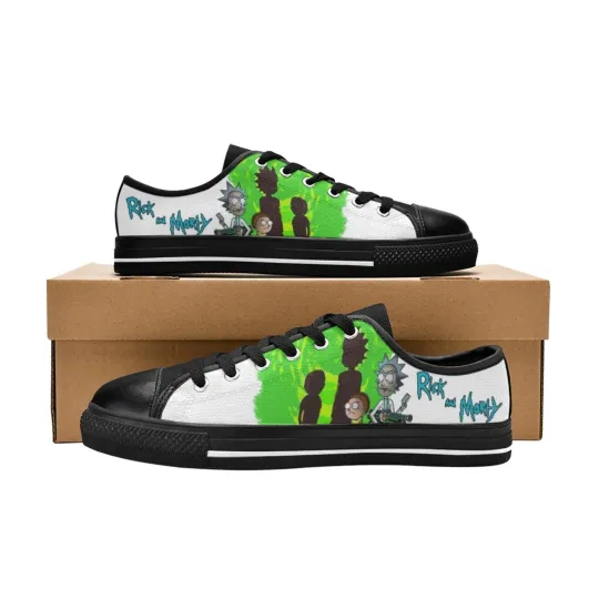 Discover Rick and Rickandmorty Custom Sneaker Low Tops Canvas Women Shoes