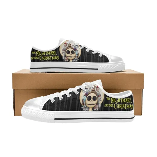 Discover The Nightmare Before Christmas Custom Sneaker Low Tops Canvas Women Shoes
