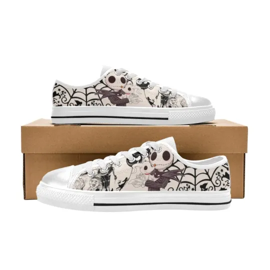 Discover The Nightmare Before Christmas Custom Sneaker Low Tops Canvas Women Shoes