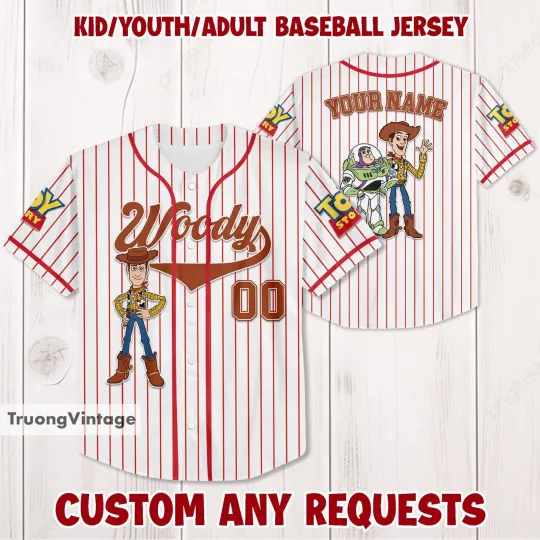Discover Personalized Woody And Friends Toy Story Baseball Jersey Custom Number And Name