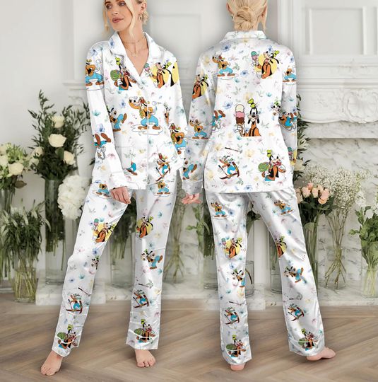 A Goofy Movie Family Pajamas Set with Goofy Max Powerline, Matching Cartoon Sleepwear for Trip