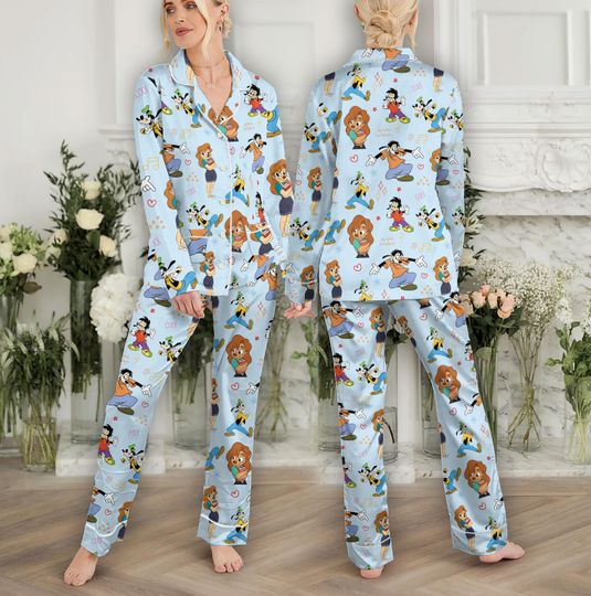 Discover A Goofy Movie Pajamas Set, Goofy and Max Family Matching Sleepwear, Funny Cartoon Nightwear Gift