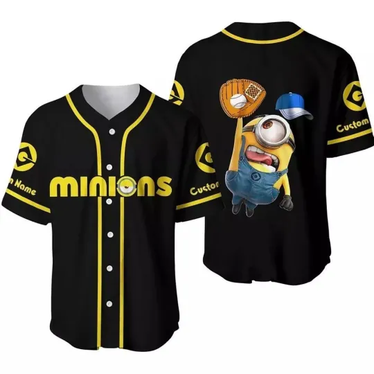 Discover Personalized Minions 3D Baseball Jersey Shirt HALLOWEEN GIFT CHRISTMAS GIFT