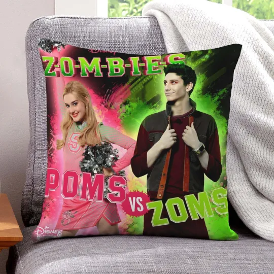 Discover Zombies Pillowcase Cover Square Pillow Cover with Zipper for Kids