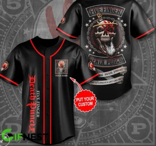 Five Finger Death Punch I Saw The baseball jersey, 3d gift,2025 hot