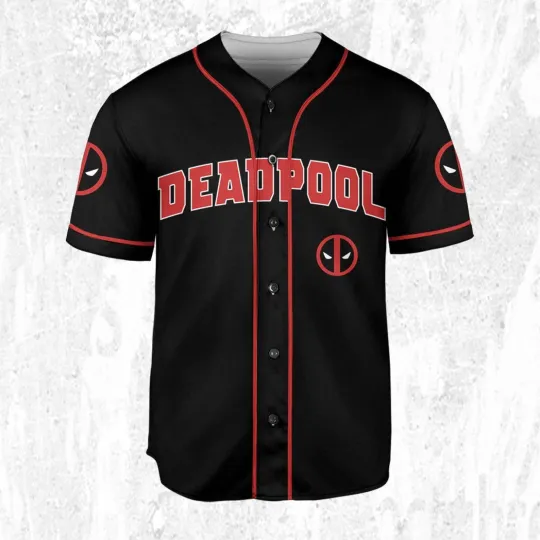 Discover Personalized Deadpool Superhero Fans Father's Day Baseball Jersey Shirt