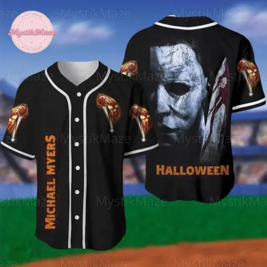 Halloween Michael Myers 3D Baseball Jersey Shirt