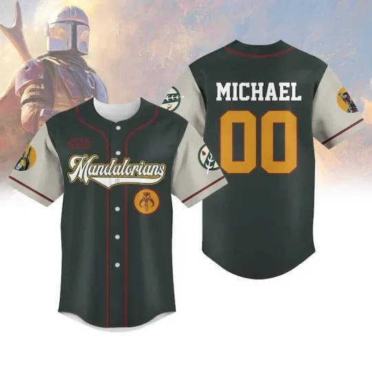 Discover Personalized Star Wars Mandalorians Father's Day Gift Baseball Jersey Shirt