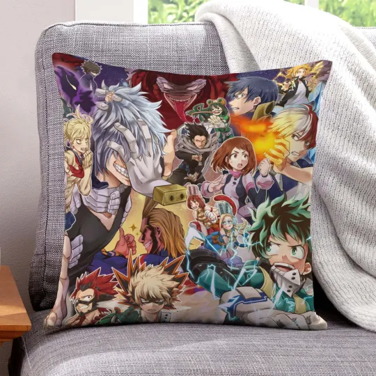Discover Anime Throw Pillow Cover Decor, Home Pillowcase, Hero Character Cushions